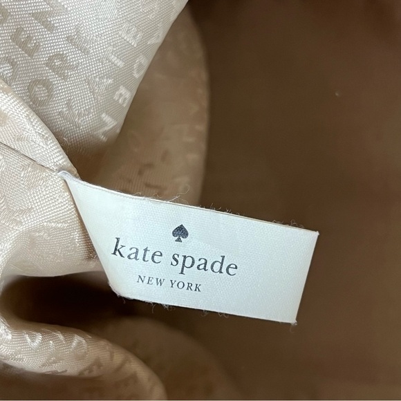 ♠️ Kate Spade Harmony Valencia Road Ostrich Texture Leather Tote Bag Bow Black - Picture 7 of 7